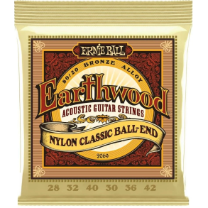 Ernie Ball 2069 Earthwood 80/20 Folk Nylon Ball End 
